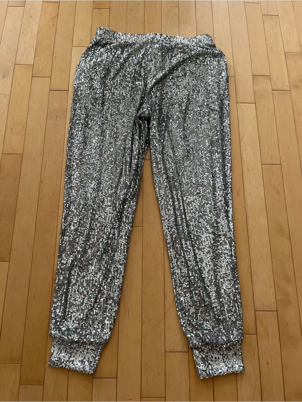 Cable & Gauge Silver Sequin Joggers